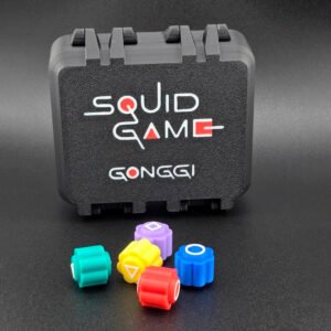 Korean game Kongi gonggi Gongs from the series Squid game neon