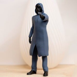 Black Mask Figure (Front Man) with Gun from the "Squid Game" Series