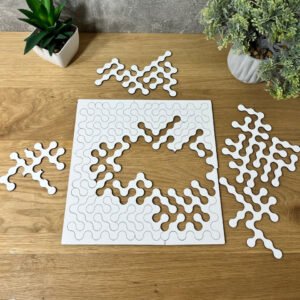 Fractal Puzzle-Brain Teaser (19 Pieces) – Round Shape