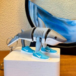 Tralalelo Tralala, Tralalero Tralala Shark – Dancing Shark Keychain Figurine