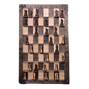 Wooden Wall-mounted Chess with acrylic shelf